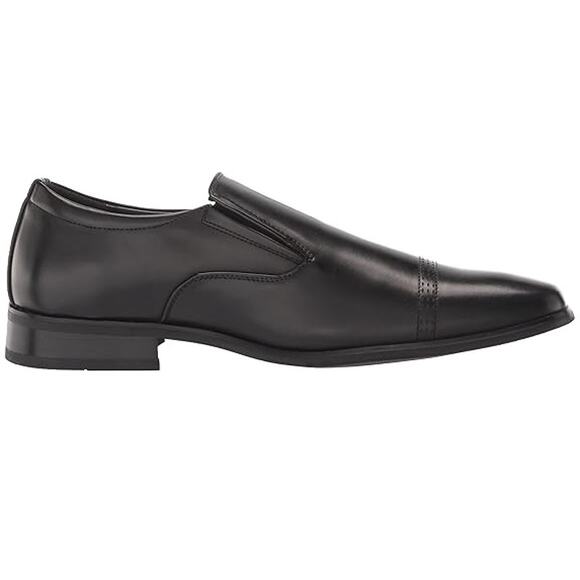 Unlisted by Kenneth Cole Men\'s Black Cap-Toe Slip-On Loafers Noor Shoe Size 10.5 main image 4